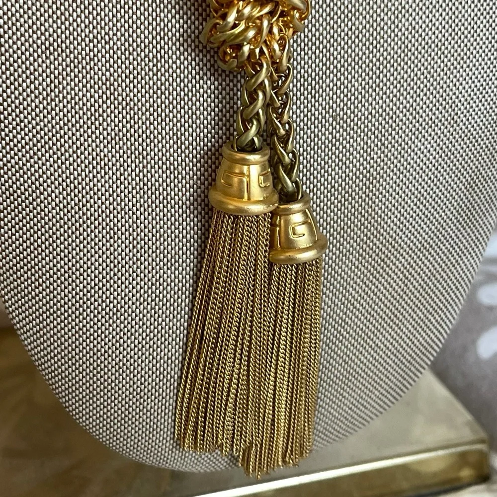 VINTAGE GIVENCHY RUNWAY TASSEL NECKLACE - Picture 3 of 8